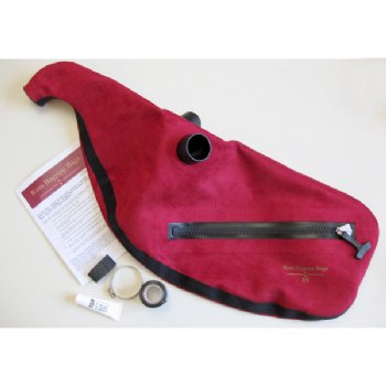 The Ross Red Suede Pipe Bag
